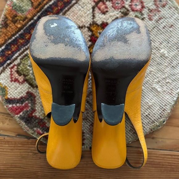 Marigold Prada Slingback Heels - Picture 7 of 8